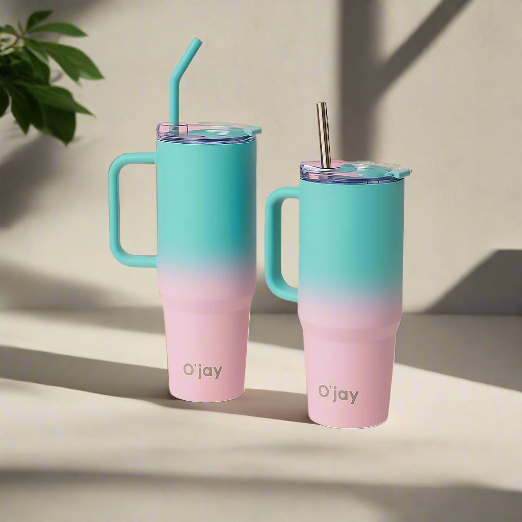 O’jay Pastel Bloom Tumbler – 40oz & 50oz | Stainless Steel Leak-Proof