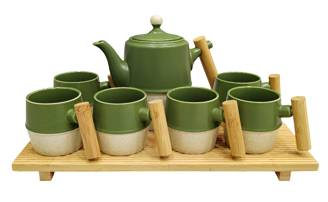 Wooden Cofee Set