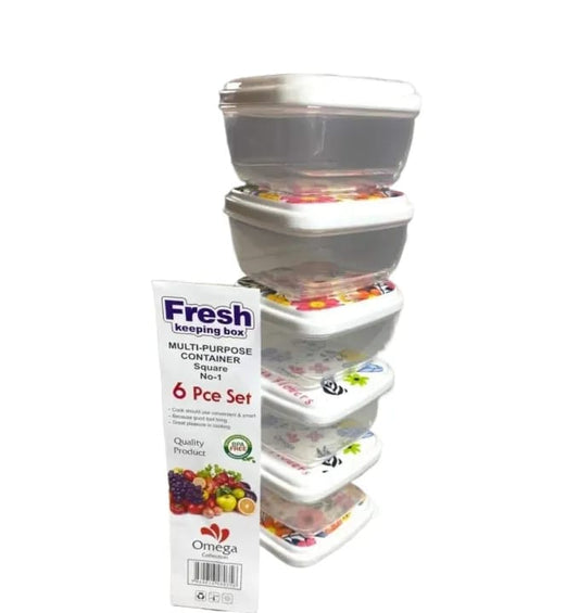 6 Pcs Food Grade Plastic Multipurpose Jar Set