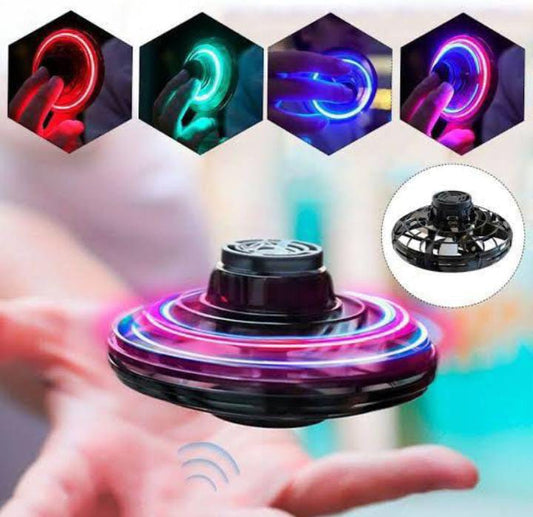 UFO FLYING FIDGET SPINNER WITH LED LIGHTS BEST QUALITY TOY FOR KIDS AND ADULT BOX PACK